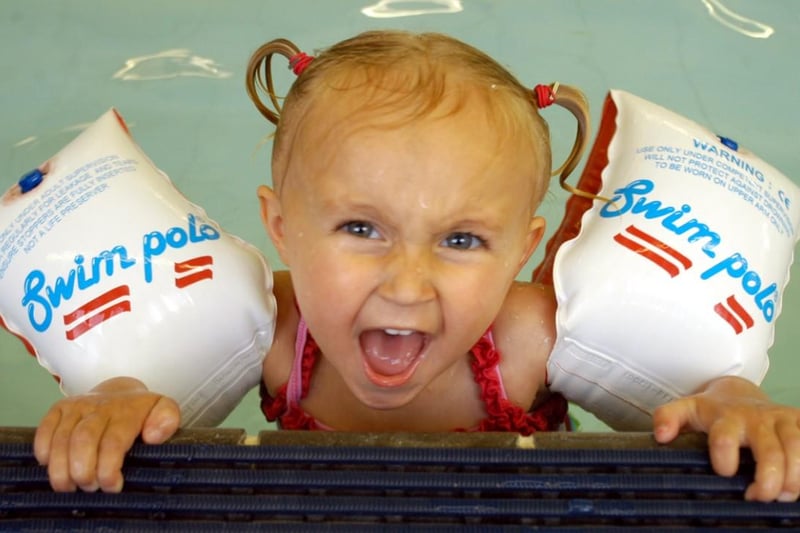 This youngster was taking part in the Tommy's Splashathon at Edgewood Leisure Centre in Hucknall