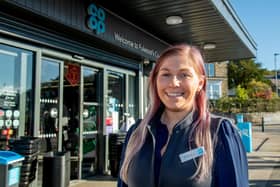 The reopening of Fulwood CO-OP,  Sheffield. Manager Rebecca de Torre.