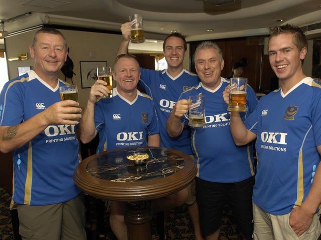 Graham Wilson, Tim Sizer, Chris West, Dave Edwards and Andy West prepare for the final against Liverppol at the Royal Pacific Hotel.