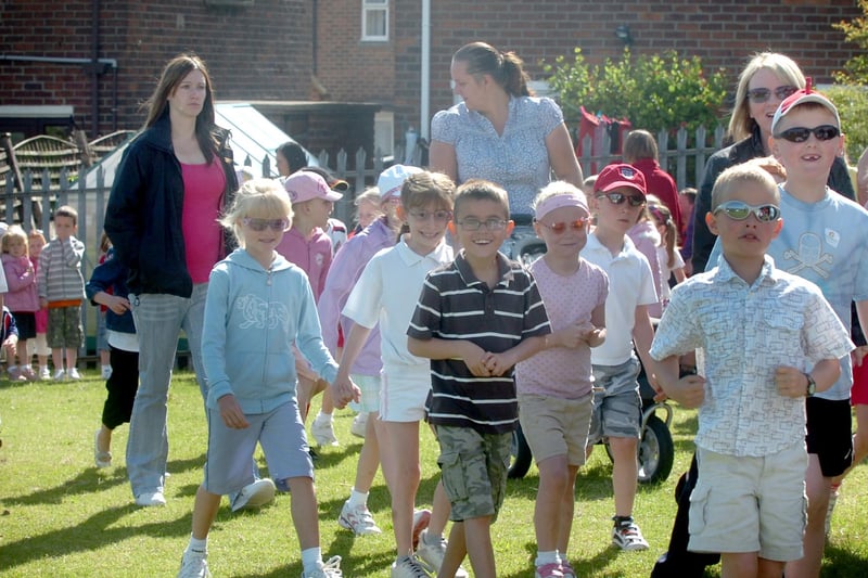 A memory to warm your heart as these pupils enjoy a shorts and shades walk at Acre Rigg Primary School in Peterlee in 2008.
