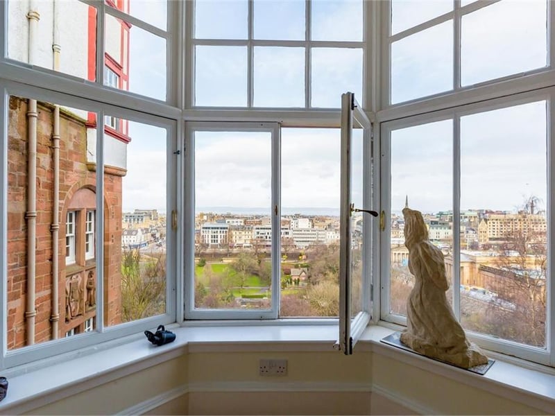 Bay window in drawing room.