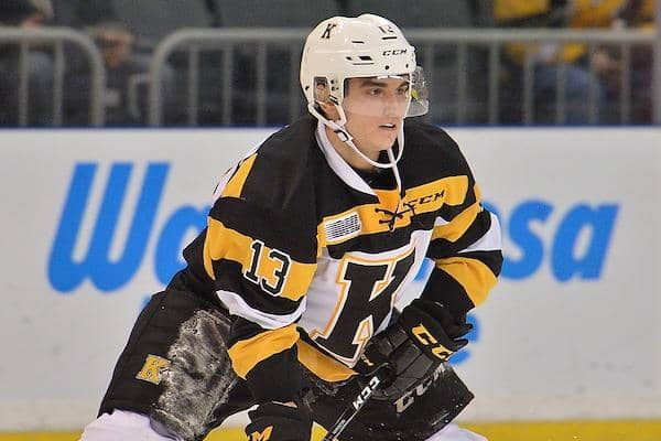 Brett Neumann of the Kingston Frontenacs. Photo by Terry Wilson / OHL Images.