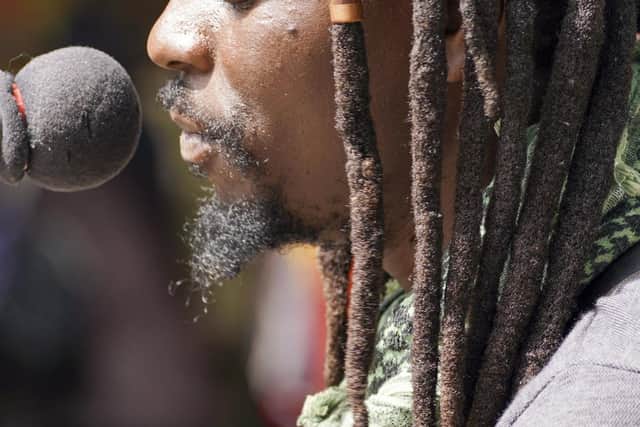 Sheffield musician Sinini Ngewana (The Reggae Busker) Picture Scott Merrylees