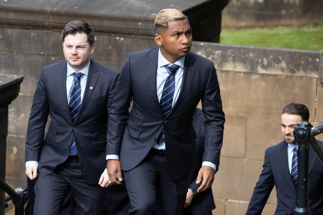 Rangers striker Alfredo Morelos, who is currently sidelined with a thigh injury