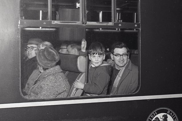 Town Clerk Mr Jones amongst those on the last ever train from Buxton's Midland station in 1967