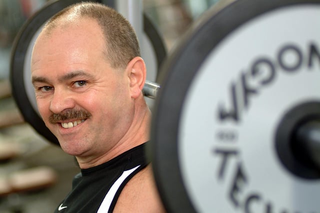 Paul Marsden was in training for a sponsored 26 mile row in aid of Bluebell Wood Children's Hospice. Pictured at Bannatynes Gym, Retford Road, Worksop in 2007