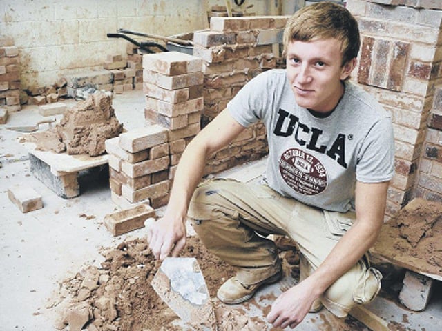 Jack Kirton, 18, of Balby, won a heat of the Yorkshire section of the Guild of Bricklayers brickwork competition for 2012.