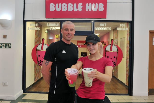 Bubble Hub, a new bubble tea business, opened in Callendar Square, Falkirk in September.  Owned by Danny Murphy, and daughter Emma Murphy, the business offers Taiwanese cold drinks made with tea, sweetened milk or other flavourings and balls or 'pearls' of tapioca of various flavours.