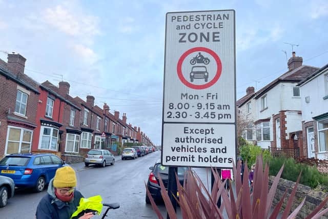 Carfield Primary School street closure. Sheffield Council is planning to introduce more school street closures across the city in a bid to improve safety, encourage active travel and cut air pollution.