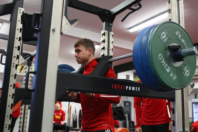 Brunt pictured in the gym at Shirecliffe: Simon Bellis/Sportimage