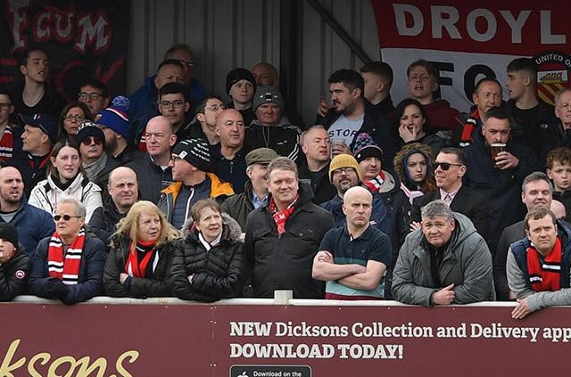 The away end at Mariners Park.
