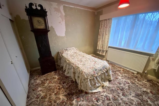 The second bedroom in the Dorchester Drive bungalow is about the same size as the master. It also has a radiator and a uPVC window to the front.