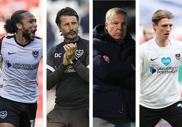 From from left: Marcus Harness, Danny Cowley, Kenny Jackett and George Byers