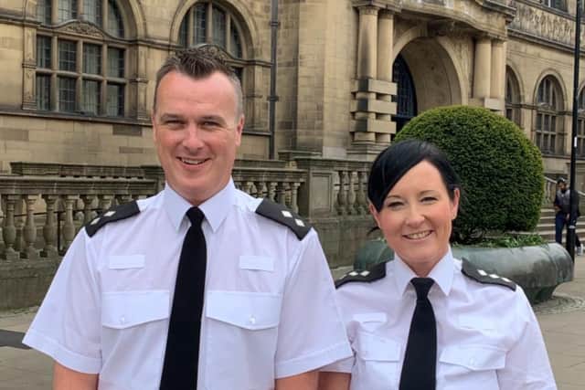 Inspector Gareth Thomas and Chief Inspector Sarah Gilmour will be responsible for overseeing policing in Sheffield city centre