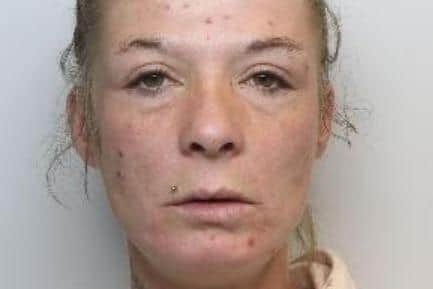 Pictured is Mandy Johnson, aged 34, of Birk Avenue, Kendray, Barnsley, who was sentenced to 52 weeks of custody after she admitted three counts of assaulting an emergency worker and also admitted using threatening behaviour, breaching a conditional discharge and breaching a suspended prison sentence.