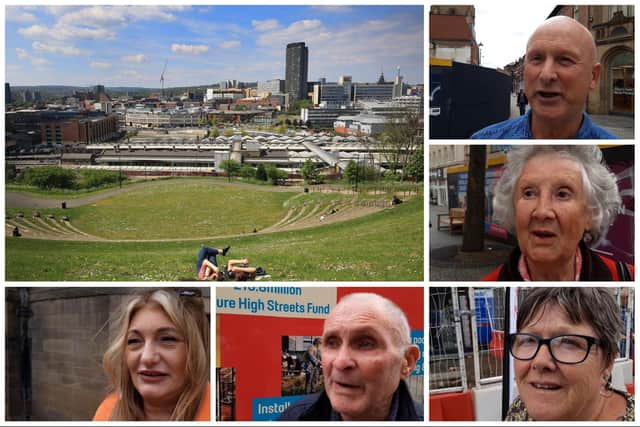 Residents and city visitors have told us the Sheffield phrases that are loved the most. Pictured, clockwise from top right, are Vic Parker, Mary Watkinson, Lorraine Smith, Roy Hartley, and Julie Hyde. Pictures: David Kessen / Chris Etchells, National World