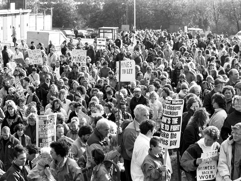 Thousands marched against the pit closure programme in Mansfield - can you spot any familiar faces?