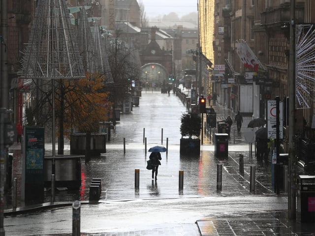 A quiet Buchanan Street in Glasgow.