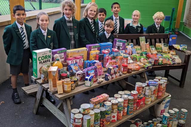 The Westbourne children made a special contribution to the Salvation Army Food Bank