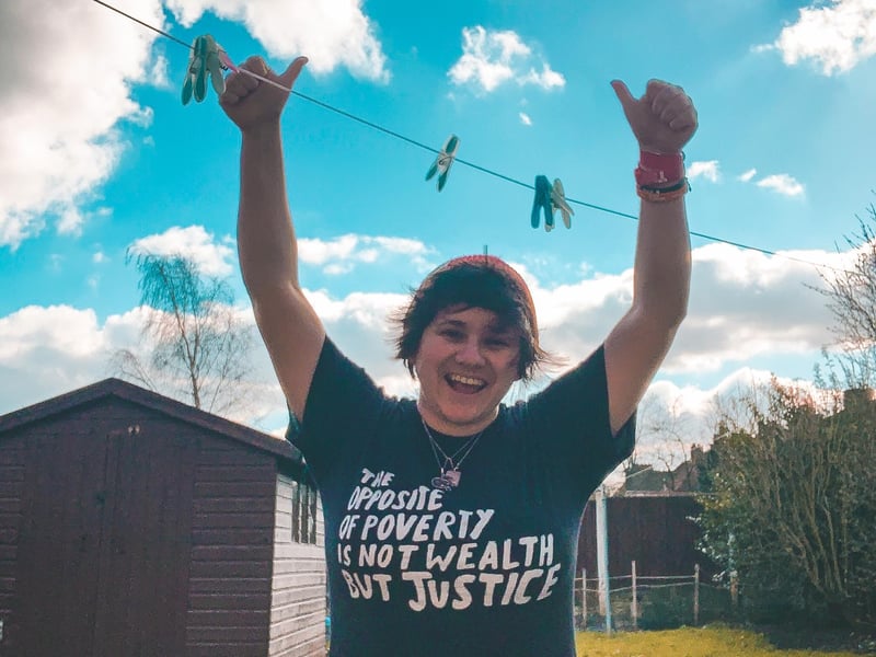 Sarash Smizz is selling stickers to raise money for her local food bank.