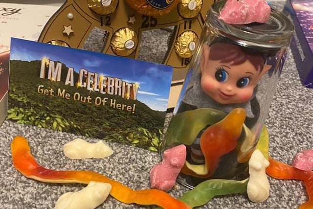 Faye Moran created an I'm a Celeb challenge for her elf.