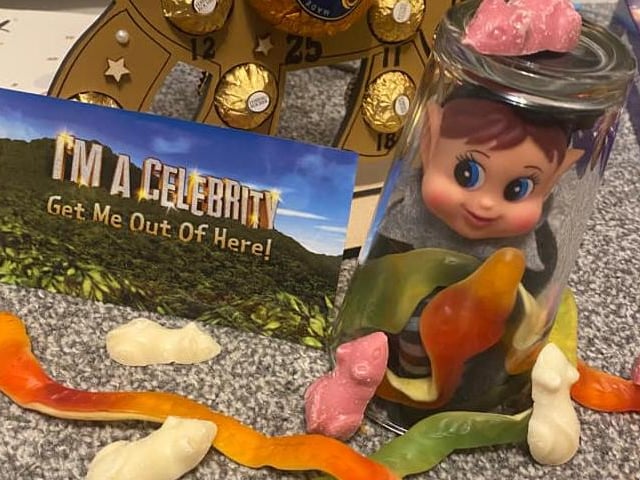 Faye Moran created an I'm a Celeb challenge for her elf.