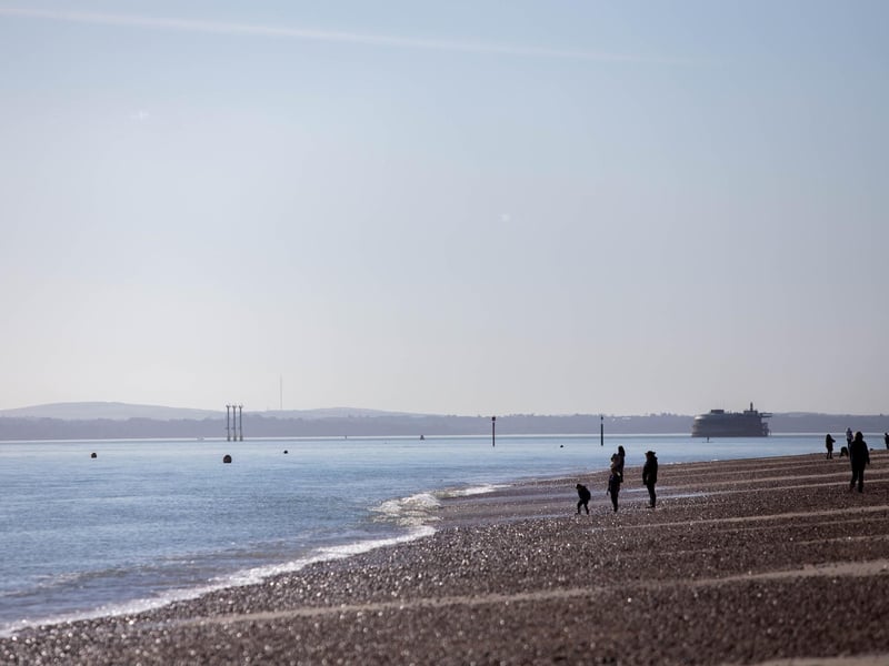 People enjoying the sunny weather in Southsea on 26 February 2021. Picture: Habibur Rahman