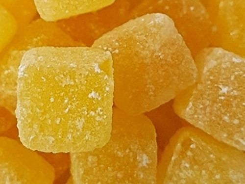 Pineapple Chunks, with their chewy centre and sugar-coated outside, were the delicious Pineapple version of Cola Cubes