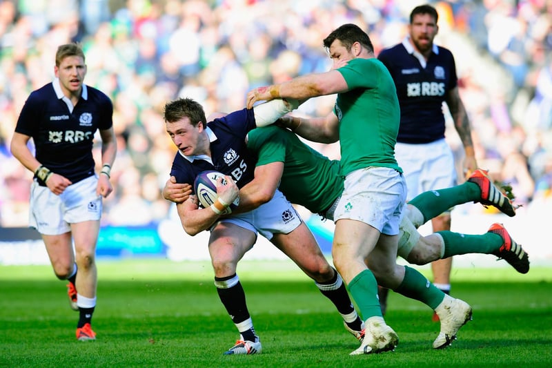 Scotland 10, Ireland 40: March 21, 2015, Six Nations
Scotland's Stuart Hogg being tackled by the Ireland defence at Murrayfield Stadium in Edinburgh (Photo by Stu Forster/Getty Images)