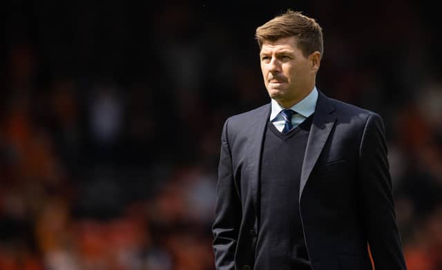 Rangers manager Steven Gerrard watched his side lose to Dundee United at the weekend. Picture: SNS