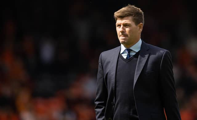 Rangers manager Steven Gerrard watched his side lose to Dundee United at the weekend. Picture: SNS