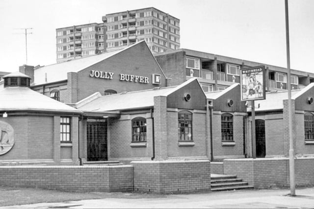 The Jolly Buffer pub on Ecclesall Road, Sheffield, in November 1979