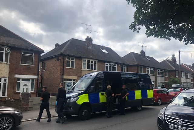 Police teams arrived on Edgedale Road, Nether Edge, earlier today