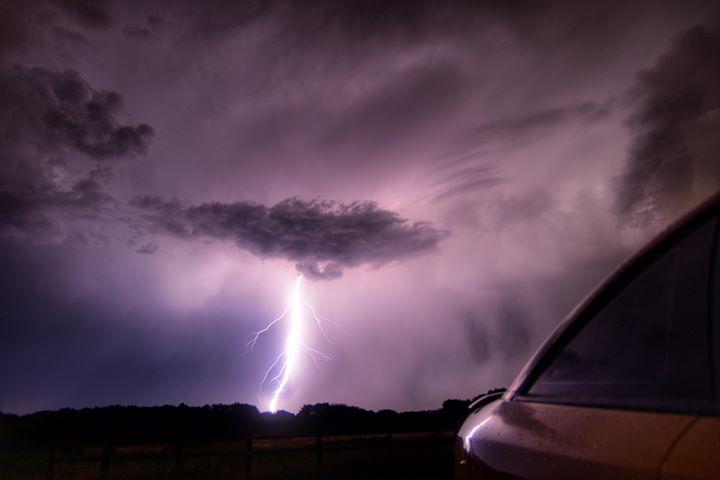 Lightning above Hill Head.