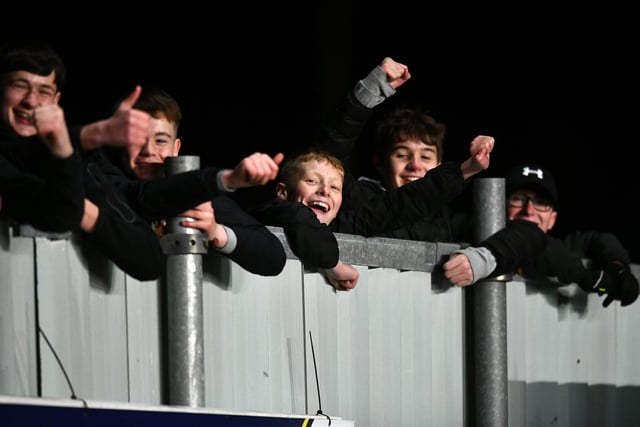 Falkirk fans enjoy the game.