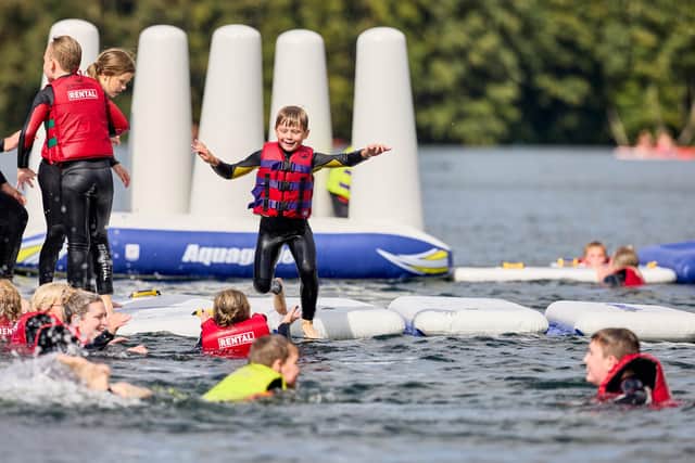 Bosses at Aquapark Doncaster, at Hatfield Outdoor Activity Centre are set to open up daily later this month an attraction which will see visitors taking on a giant inflatable aquatic assault course, in the style of the well known former TV show.. Picture: Shaun Flannery/shaunflanneryphotography.com