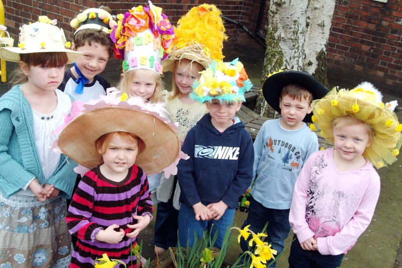 Pupils at Mapplewells School show off their Easter bonnets after coming out tops in their parade at the Sutton school in 2009.