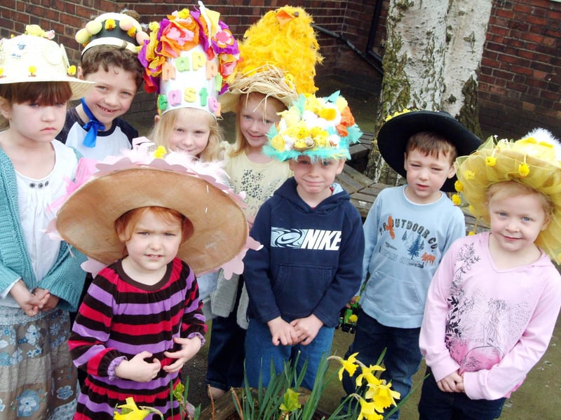 Pupils at Mapplewells School show off their Easter bonnets after coming out tops in their parade at the Sutton school in 2009.