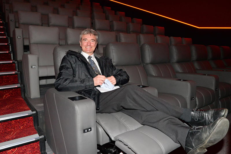 Trying out the reclining seating in screen one. Picture: NDFP-11-05-21-Savoy 6-NMSY