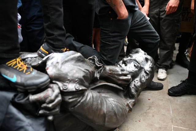 The statue of Edward Colston was pulled down by protesters and dumped in Bristol's harbour