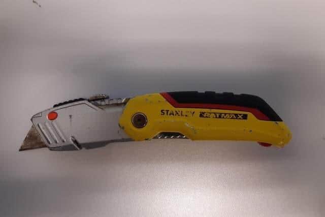 SYP’s Special Constabulary Tweeted about the brawl over the weekend, posting a picture of a utility knife in connection with the incident.