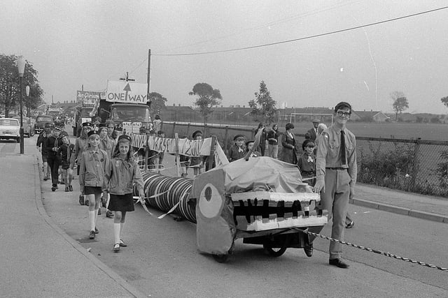 A parade float from the carnival in 1972
