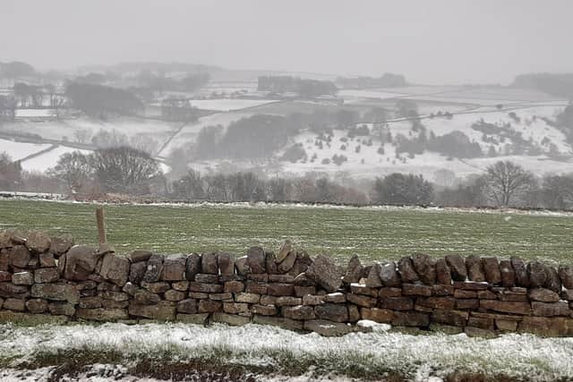 The Mayfield Valley, above Fulwood, is turning white
