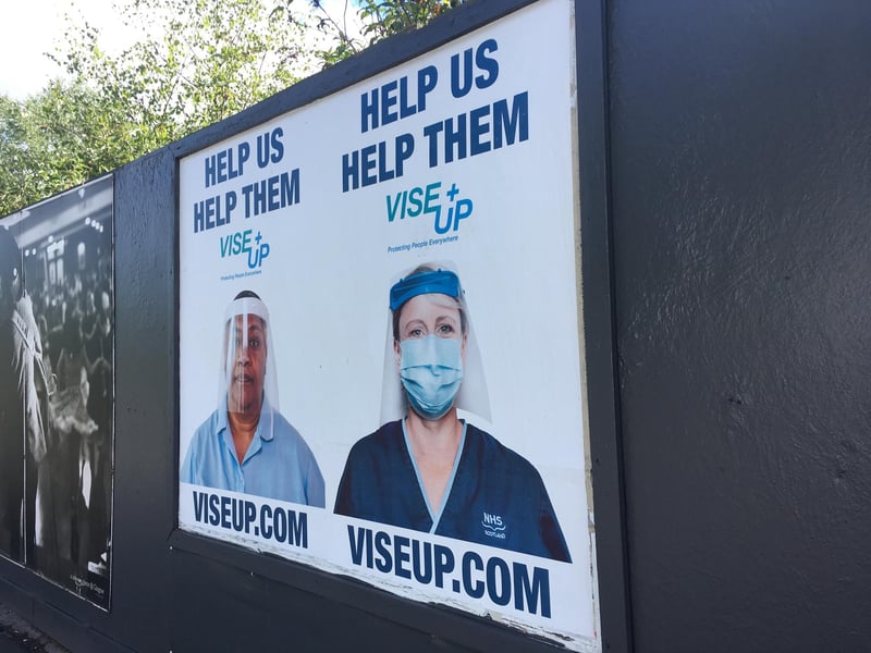 An advert for a company who make emergency PPE for the NHS.