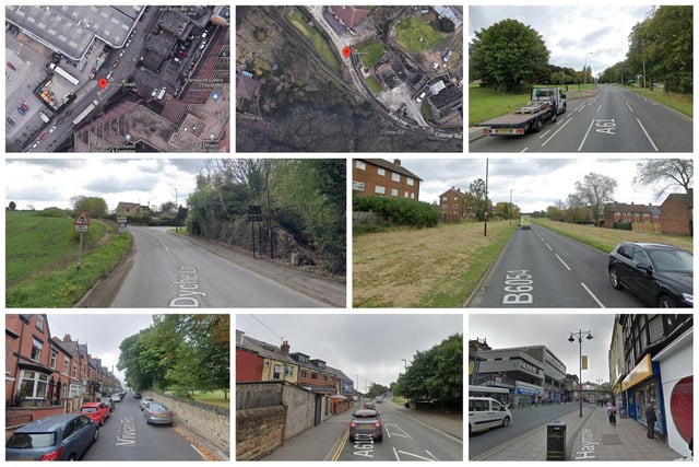 The eight Sheffield streets pictured here are the locations where the highest number of reports of anti-social behaviour were made in February 2023