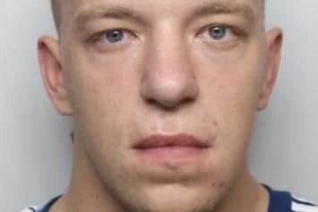 Pictured is Reece Wales, aged 22, formerly of North Hill Road, at Southey Green, Sheffield, who was sentenced on February 3 at Sheffield Crown Court to 15 months of custody after he pleaded guilty to driving while disqualified, driving without insurance and to assault occasioning actual bodily harm.
