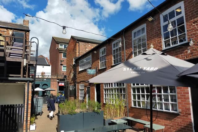 The Steamyard, on Division Street, has been my weekend haunt on a lot of weekends over the summer. Step into the courtyard and escape the noise of the city centre.