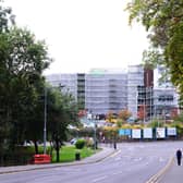 The Hadfield wing at Sheffield Northern General Hospital while works were going on.