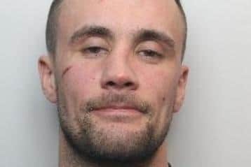 Pictured is Arron Jeffcock, aged 30, of Challoner Way, at Westfield, Sheffield, who was sentenced at Sheffield Crown Court to 45 months of custody after he pleaded guilty to controlling and coercive behaviour, to assault occasioning actual bodily harm, and to witness intimidation. He also accepted breaching a suspended prison sentence.