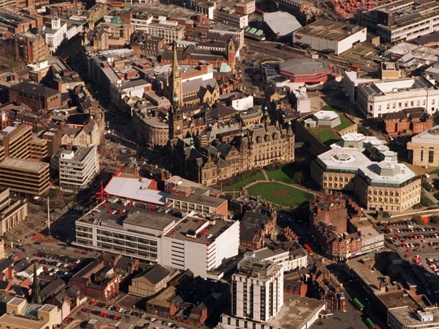 Aerial views of the city